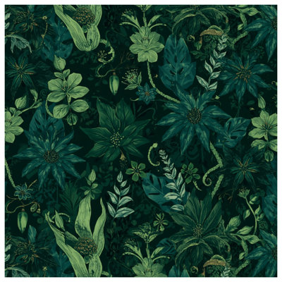 Lush Green Foliage Pattern Canvas Gallery Wrap in Many Sizes