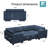 Soneson Ivery 116.6'' Sectional Couch Sleeper Module Polyester Blend Sofa Bed with Storage Seat Ottoman-828228466