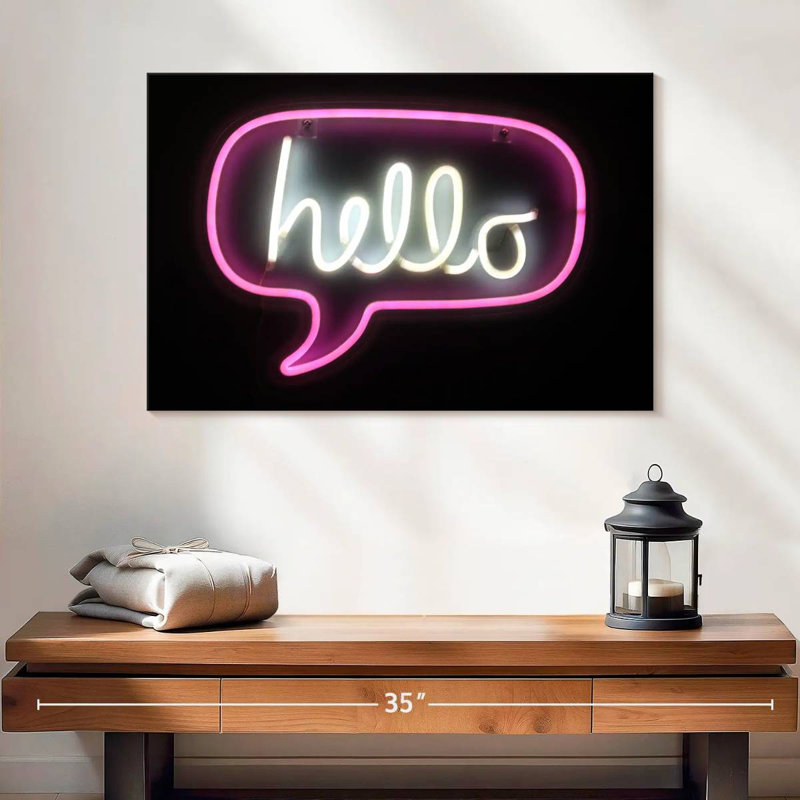 Tergel Neon Hello Sign, 20" H x 30" W