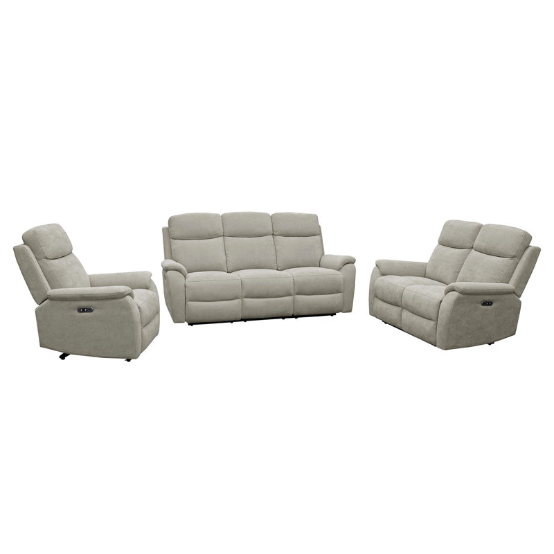 Richmond 3 + 2 + 1 Power Recliner Sofa Suite, Grey