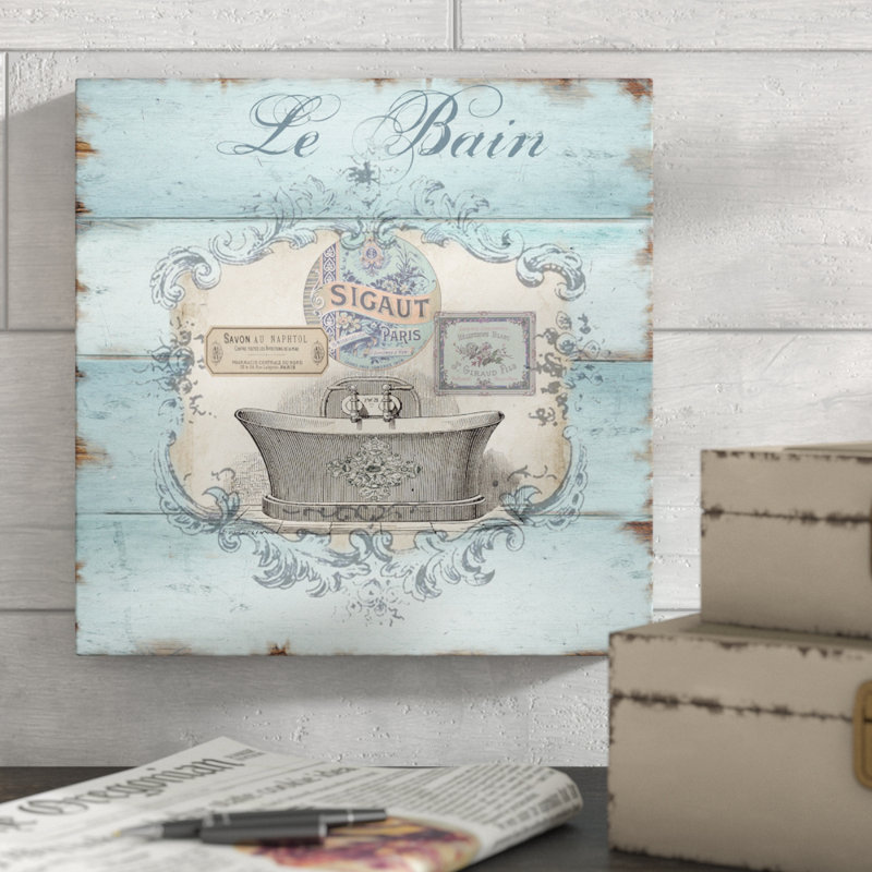 « french bain », reproduction d’impression sur toile tendue, H 48 po x l 48 po