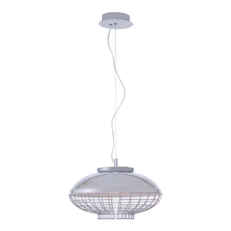 Elegant Chrome Chandelier, 15.7 in Diameter x 47.2 in Height | Metal Body with Integrated 9W LED, 3000K, 945 Lumens | Modern Design for Living Room, Dining Room & Entryway, Stylish & Energy Efficient Lighting Solution