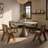 Luxury Gray Turntable Round Dining Table Solid Wood Base With Lazy Susan For 6-8-269605584