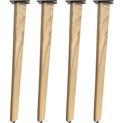 Slant Wooden Table Legs, Solid Wood Angled Desk Legs, Furniture Legs, Set Of 4, Easy To Install