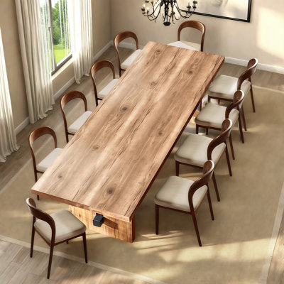 Ensemble de table et chaises de salle à manger rectangulaire en bois massif