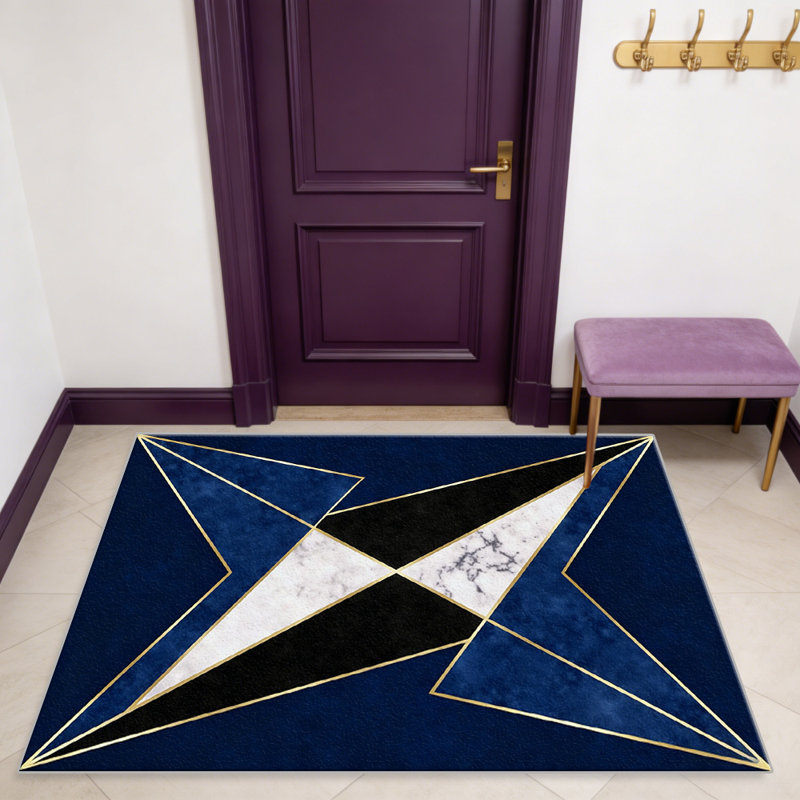 Blue Marble Star carpet-easy to clean, machine-washable, soft and comfortable; suitable for door mats, kitchens, living rooms, bedrooms, corridors, and laundry areas. Easy to clean, durable carpet for home decoration.