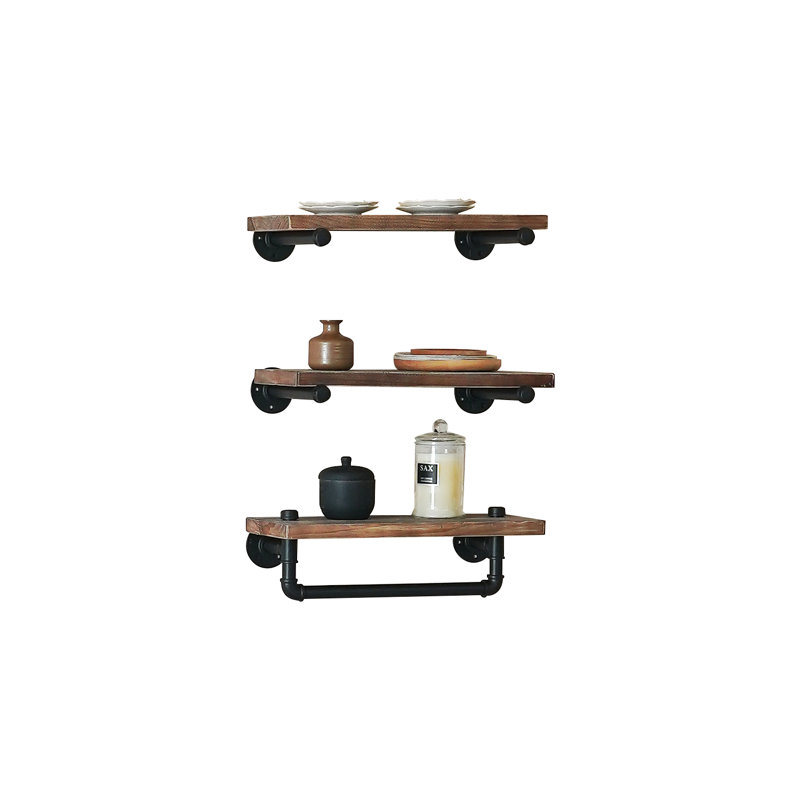 Tablette flottante avec porte-serviettes 3 pièces Guaglirdo