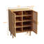 Armoire de rangement en maille rotin à 4 portes, armoire à chaussures avec huit espaces de rangement-309566408