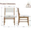 Chaises de salle à manger rembourrées avec dossier à coussin rectangulaire