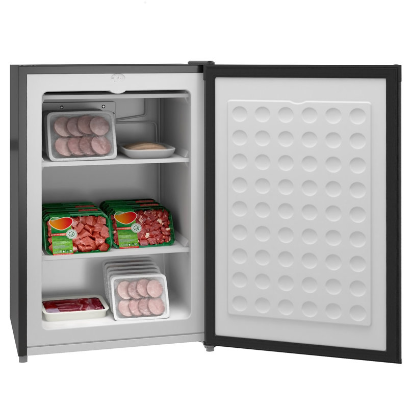 Upright Freezer, 3.0 Cubic Feet Compact Mini Freezer With Reversible Single Door And Adjustable Thermostat, Small Freezer For Home, Dorm, Apartment, Home Office