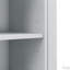 Armoire de rangement de salle de bain avec portes et tiroirs, panier à linge inclinable-114268509