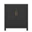 Ensemble de meuble-lavabo moderne 30 po avec lavabo, meuble de rangement multifonctionnel en bois massif avec 2 portes à fermeture douce et un tiroir, tablette réglable, noir-1471939942