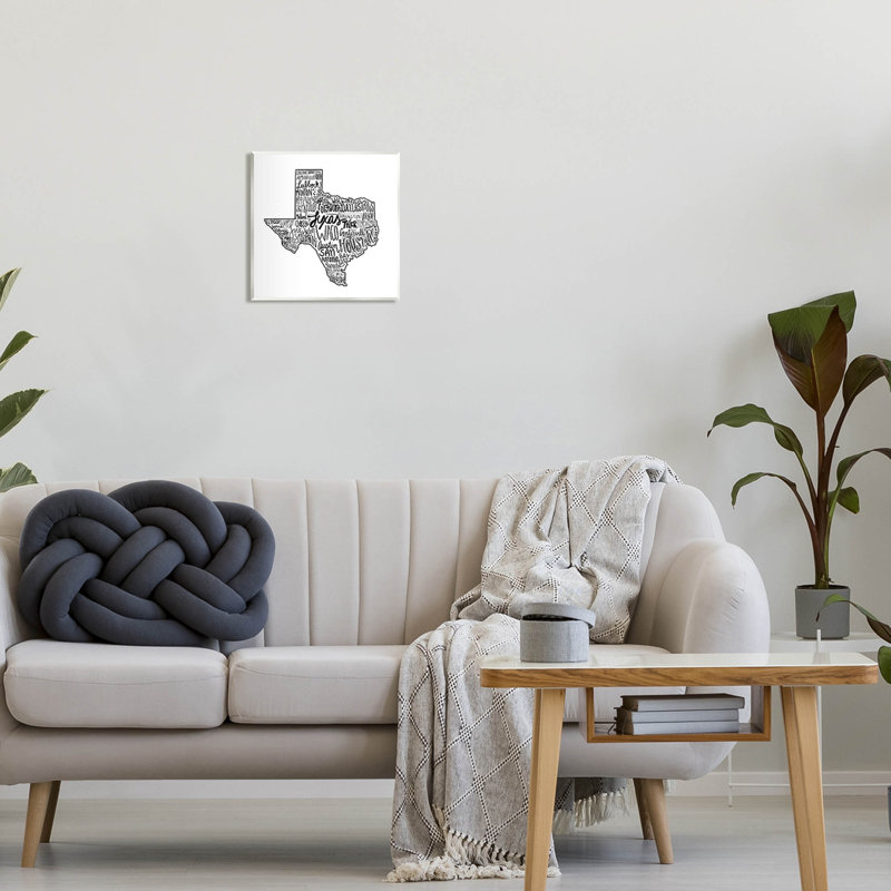 "Texas State Typographie", art mural sur plaque par The Evening Evening Post