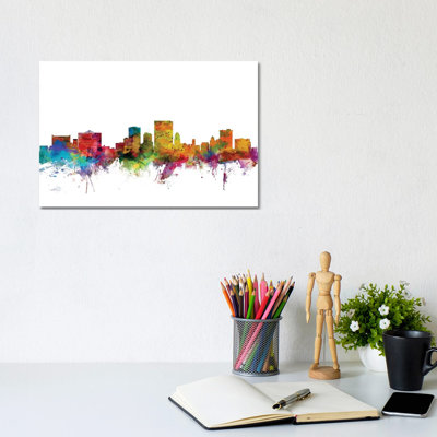 El Paso, Texas Skyline by Michael Tompsett - Wrapped Canvas Gallery-Wrapped Canvas Giclée