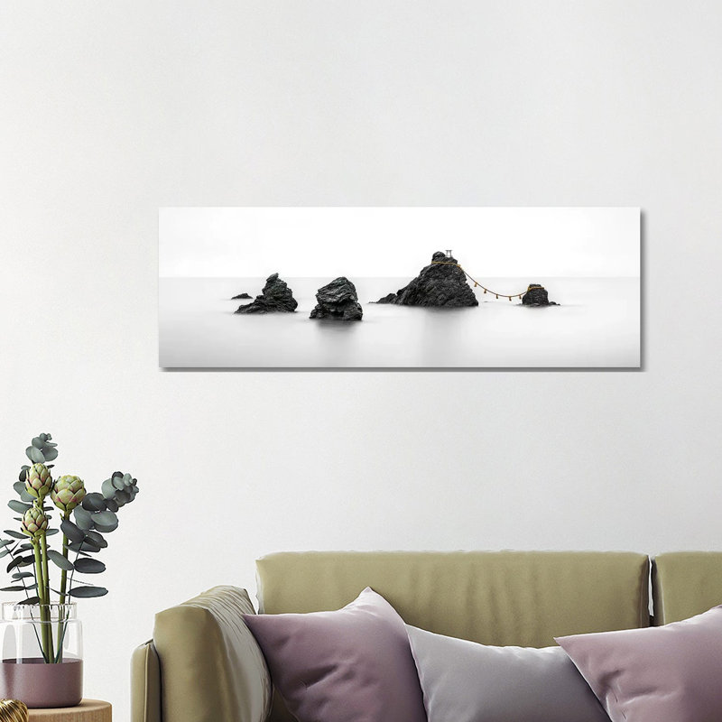 Meoto Iwa Rocks, Mie Prefecture, Japan by Jan Becke - Wrapped Canvas Panoramic Print, 40.64cm H x 121.92cm W x 1.91cm D