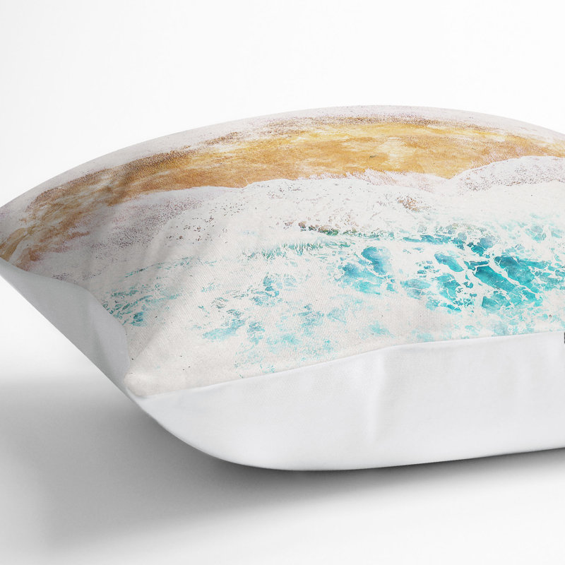Square Throw Cushion, 40cm H x 40cm W x 15cm D, White