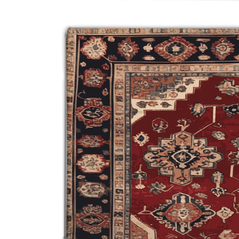 Tapis d'intérieur et d'extérieur brun Persian, Rectangle 4pi x 6 pi