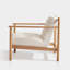 Chaise d'appoint rembourrée avec cadre en bois-119236251