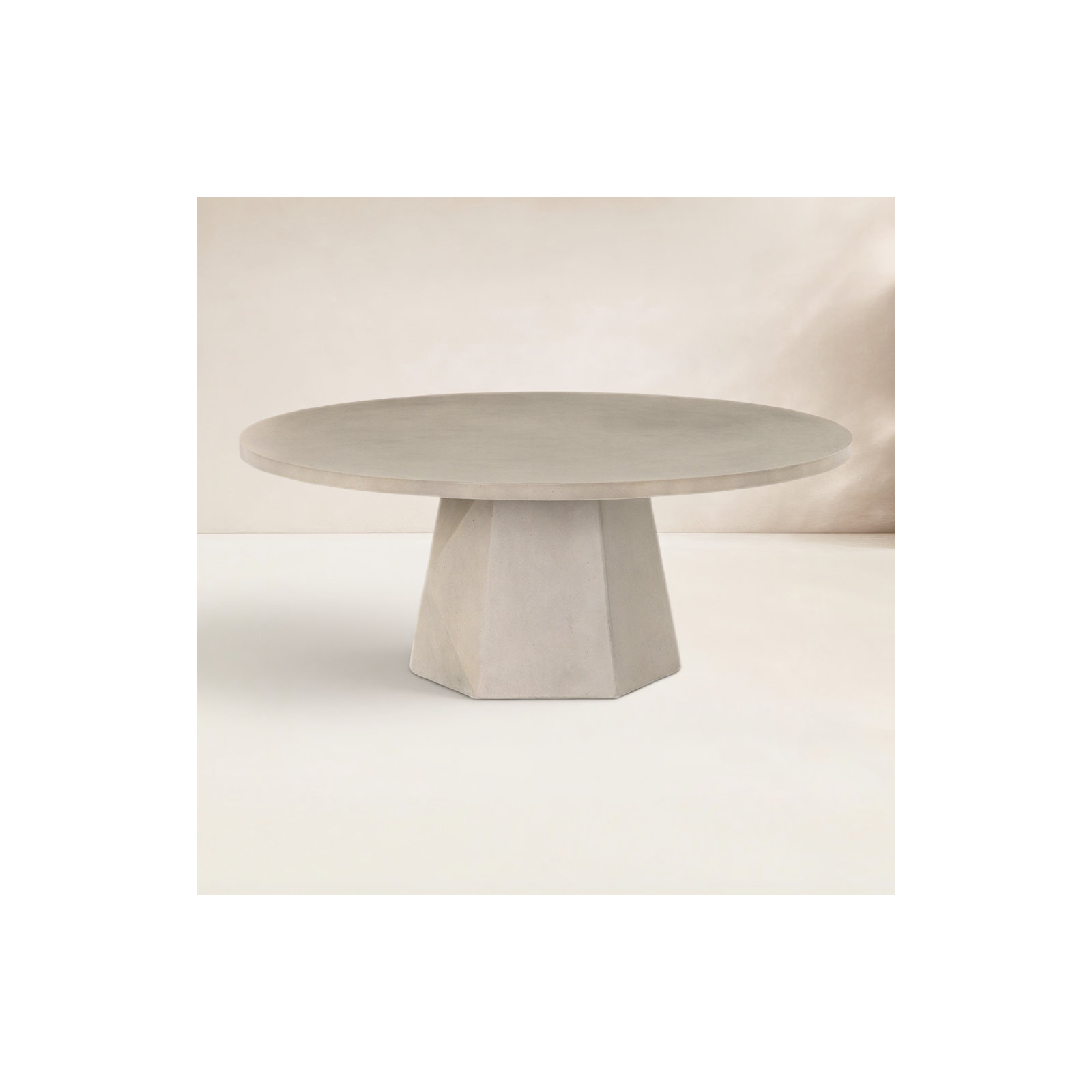 Clemmie Concrete Coffee Table, Gray