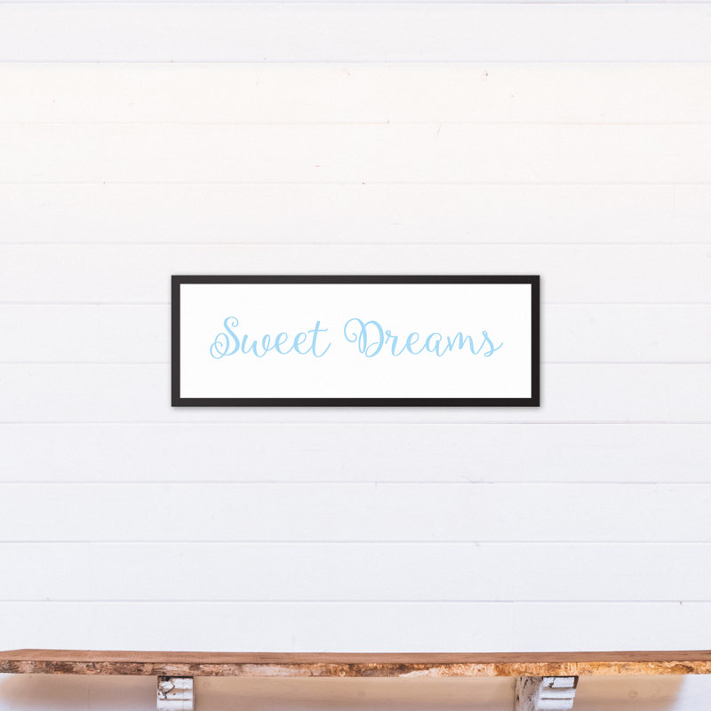 Décoration murale Bruning Sweet Dreams, pour enfants, Bleu, Toile tendue, H 12 po x l 36 po x P 1,25 po