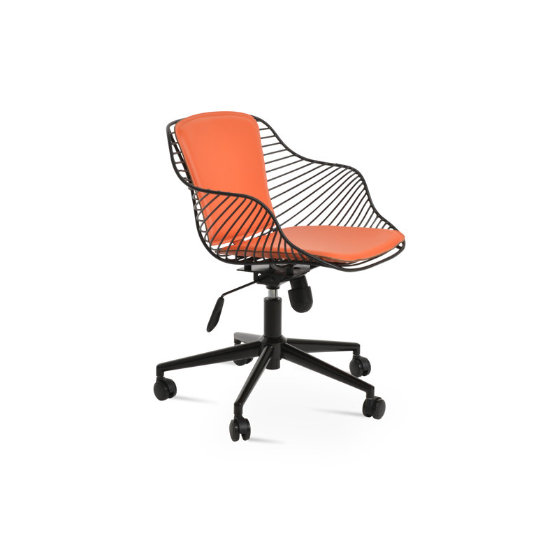 Zebra Task Chair, Orange, Black