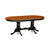 9 Piece Modern Dining Table Set Includes an Oval Wooden Table with Butterfly Leaf and 8 Kitchen Dining Chairs, 42x78 Inch, Black & Cherry-132803127-132803128