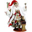 Santa And Elf Playing Records - 23 Inches