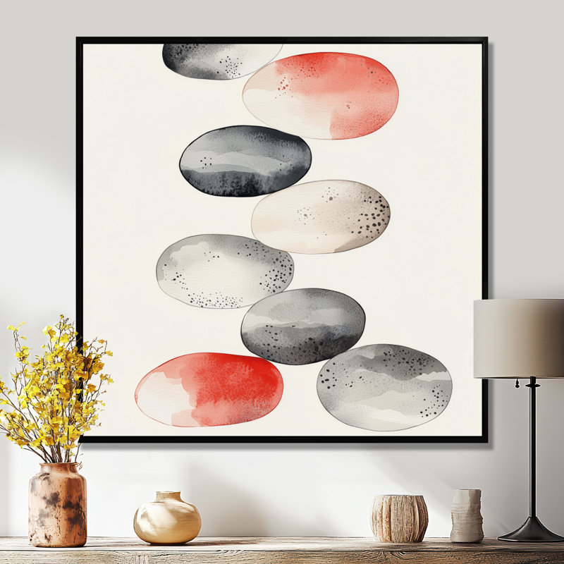 Oceant Energy Elegance Of Meditation Tower II - art mural méditation, Impression encadrée flottante, Noir, H 16 po x l 16 po