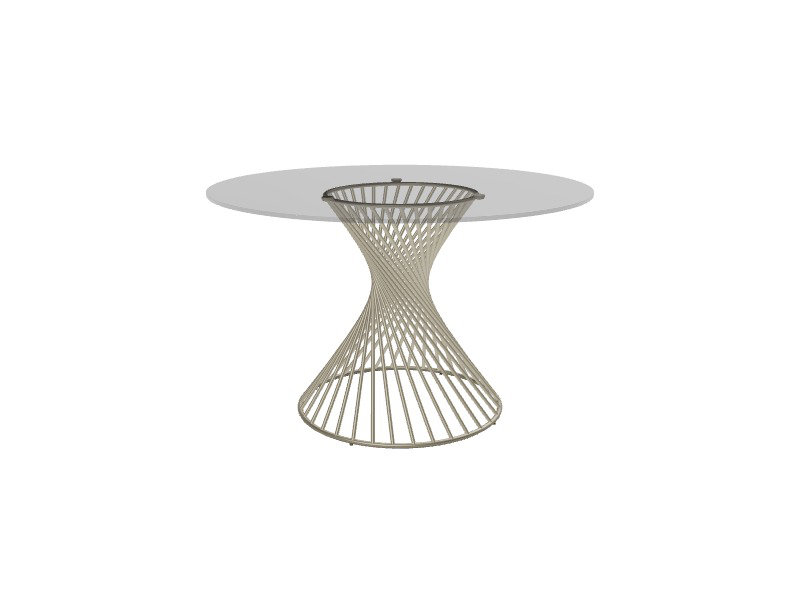 Tables fixes Vortex, Gris fumée, Beige mat perlé
