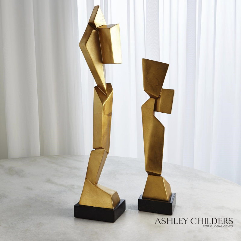 Facet Sculpture-Gold-Lg