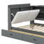 Wooden Twin-Size Platform Bed With Headboard Storage, Shelving Compartments, And Two Integrated Drawers-1434251279