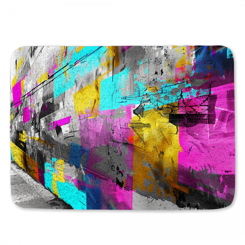 Tapis de bain Urban Graffiti Street Art, L 34 po x l 21 po