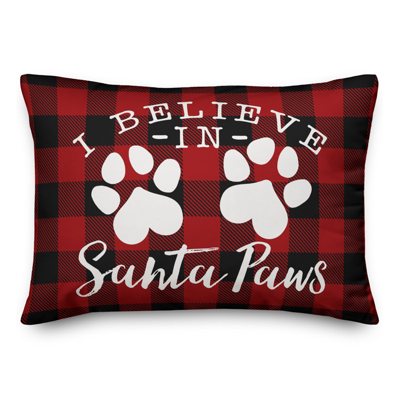  Coussin I I Believe in Santa Paws, Polyester/ Bourre en polyester