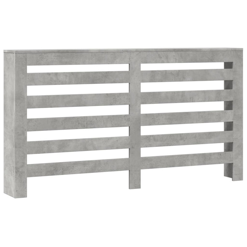Large Radiator Cover, Concrete Grey, 149 x 20 x 82 cm, Horizontal Slats