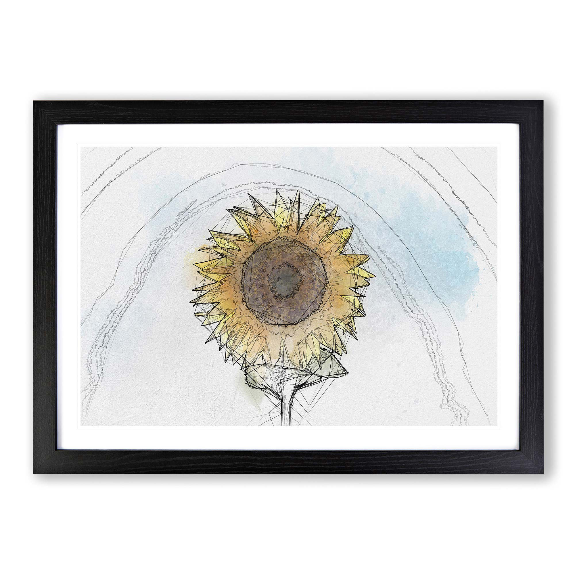 East Urban Home Yellow Sunflower Catching Rays in Abstract - Picture ...