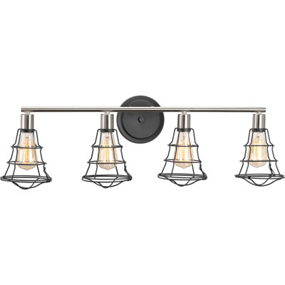 Éclairage pour meuble-lavaboe graphite 4 lumières Theressa