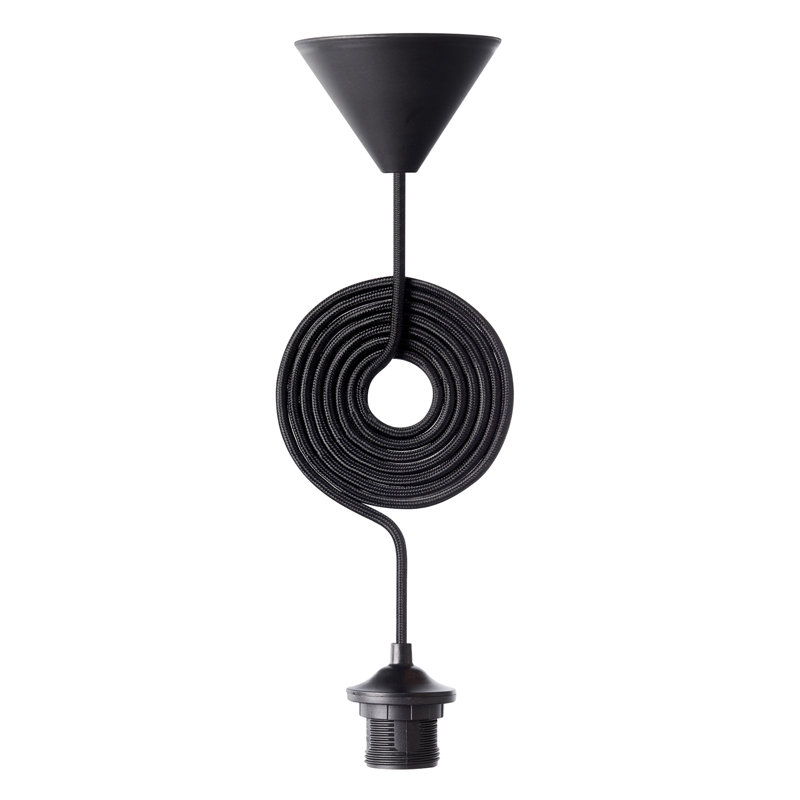 Jarrard 1 - Light Black Cone Pendant, Black/Copper