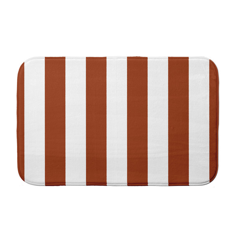 Elshan Memory Foam Non-Slip Bath Rug, 53cm W x 86cm L, Orange