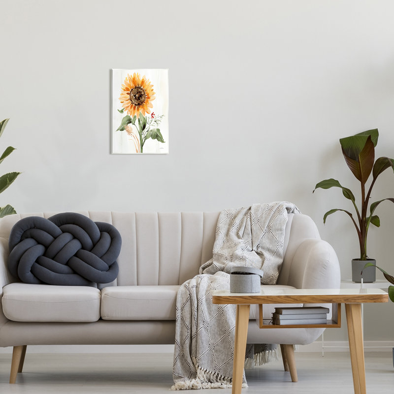Art mural de campagne de tournesols champêtres par Katrina Pete, H 15 po x l 10 po x P 0,5 po