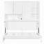 Lit escamotable mural simple avec armoire supérieure, tablettes, lit pliable peu encombrant avec lumière et USB-839216134