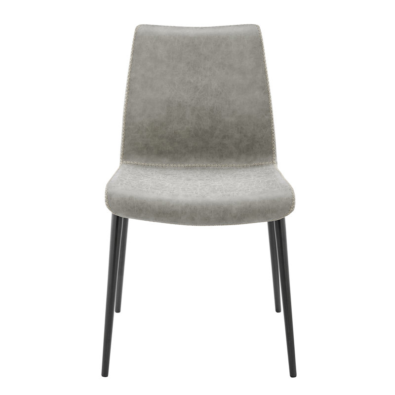 Jeljazka Faux Leather Dining Side Chair, Gray