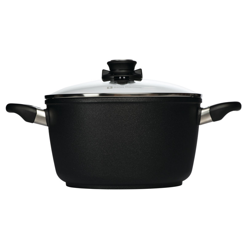 Induction Stock Pot with Lid, 5.5 Quarts