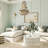 Metal and Draped Oyster Shell Chandelier