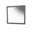 Miroir de commode, bois massif gris métallisé, cadre large 35 x 39