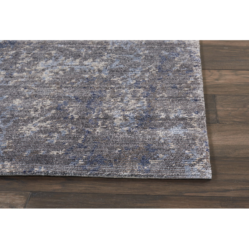 Tapis charbon noué à la main Culbreth, Rectangle 3 pi 9 po x 5 pi 9 po