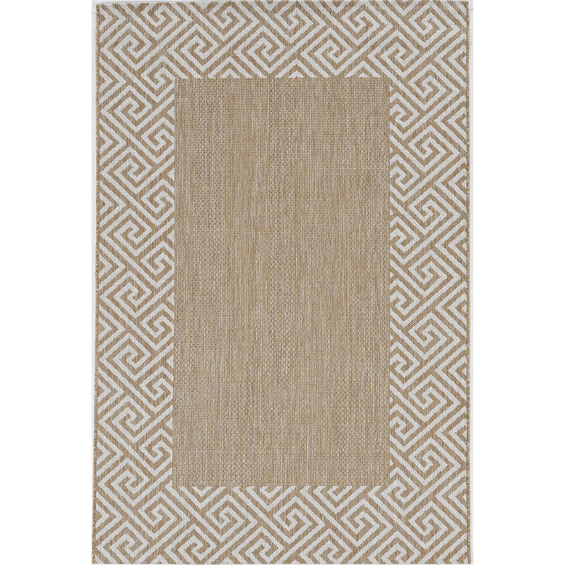 Tapis carré carré touffeté à motif géométrique, Rectangle 5 pi x 7 pi