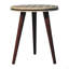 Incrustation d'os en bois massif brun foncé avec tabouret à trépied miel, finition caramel-1373155625