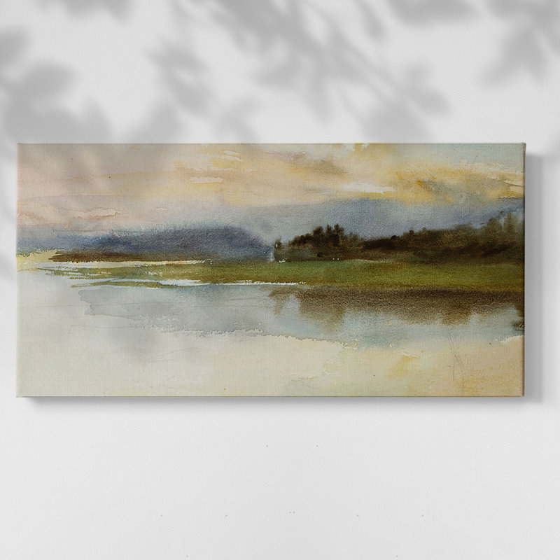 Série paysage - ML XXV - Toile tendue avec châssis - Prêt à accrocher, H 24 po x l 48 po