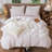 MooMee Striped Duvet Cover Set 100% Washed Cotton Linen Like Textured-117586338-112681252