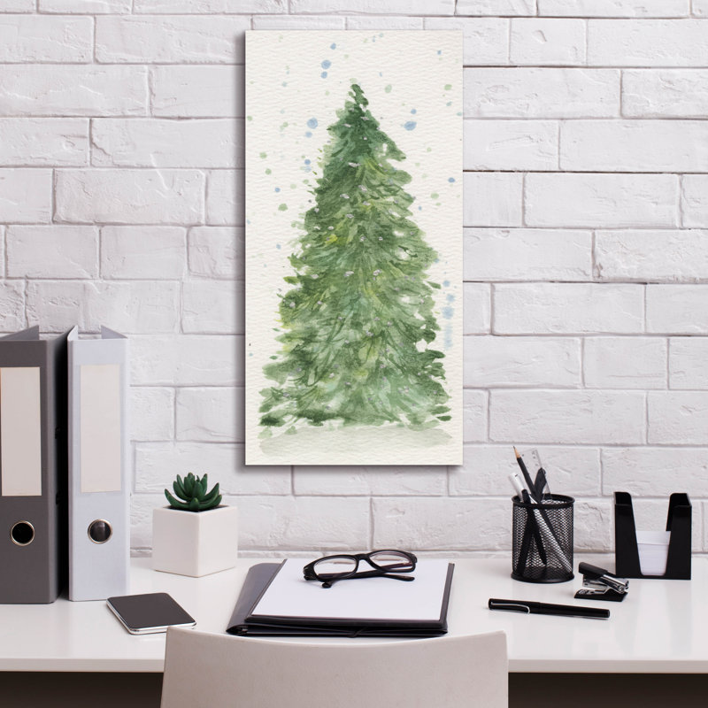 "Epic Graffiti" Winter Tree "par Anika Goodhue, art mural sur toile, H 24 po x l 12 po x P 0,75 po